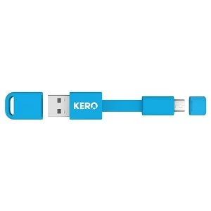 Kero Nomad Micro USB to USB 2.0 Key Ring Cable - Blue