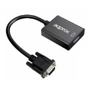 Approx (APPC25) VGA to HDMI Cable Adapter with Audio Converter, 20cm, Black
