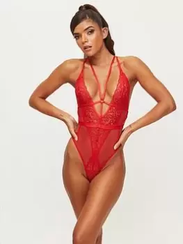 Ann Summers Bodywear The Obsession Crotchless Body - Bright Red, Bright Red Size M Women