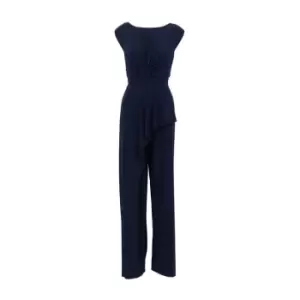 Adrianna Papell Jersey Draped Jumpsuit - Blue