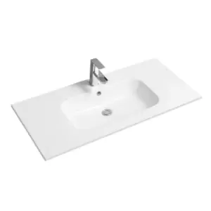 Limoge Thin-edge Ceramic 101Cm Inset Basin With Oval Bowl