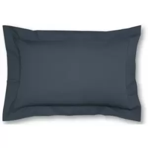 Charlotte Thomas - Poetry Plain Dye 144 Thread Count Combed Yarns Navy Oxford Pillowcase - Blue