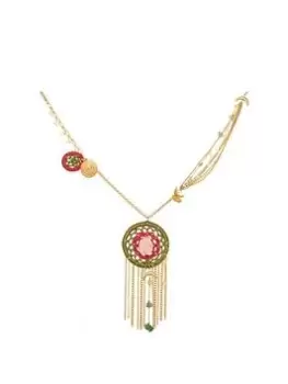 Bibi Bijoux Gold Multi 'Dreamcatcher' Crochet Necklace, Gold, Women