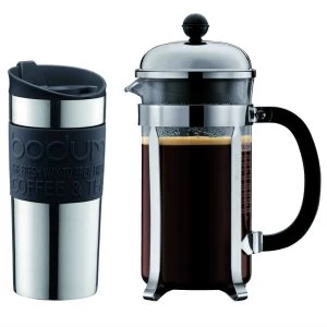 Bodum Chambord Coffee Maker and Travel Mug Set