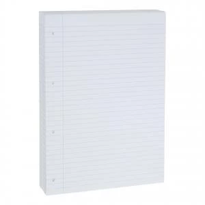Office A4 Ruled File Paper Ruled and Margin Punched 4 Holes White 500