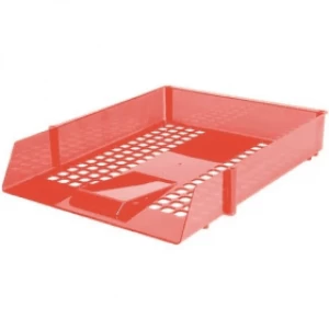 Red Plastic Letter Tray