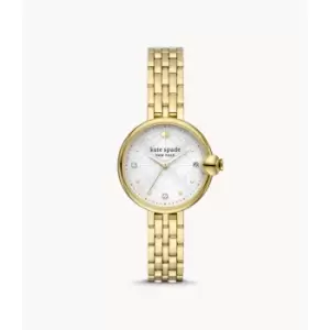Kate Spade New York Womens Chelsea Park Three-Hand Date -Tone Stainless Steel Watch - Gold
