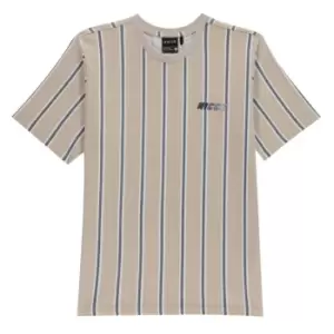 Nicce Coast Stripe T Shirt - Beige
