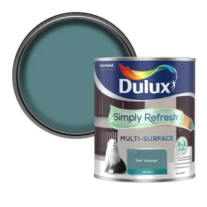 Dulux Simply Refresh Multi Surface Teal Voyage Eggshell Paint 750ml