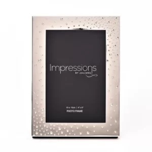 Impressions Silver-Plated Corner Dots Photo Frame 4" x 6"