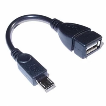 Dynamode USB 2.0 Cable - USB Female to Micro USB Black 10cm