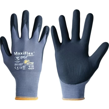42-874 MaxiFlex Ultimate Palm-side Coated Grey/Black Gloves - Size 8 - ATG