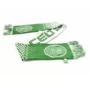Celtic FC Official Football Fade Jacquard Scarf (One Size) (Green/White)