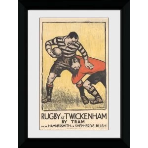 Transport For London Rugby At Twickenham 50 x 70 Framed Collector Print
