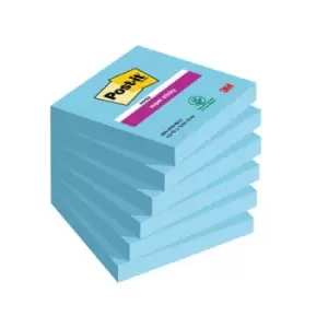 Post-it Super Sticky Notes 76x76mm 90 Sheets Blue (Pack of 6) 654-6SS-BLU