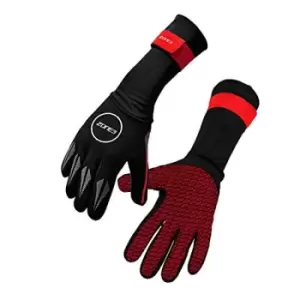 Zone3 Neoprene Swim Gloves Black/Red Medium