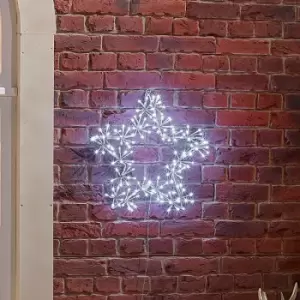 The Winter Workshop - 50cm Acrylic Starburst Christmas Star Decoration - Cool White
