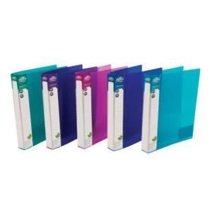 Original Concord Vibrant Ring Binder Polypropylene 2 O Ring 25mm A4 Assorted Colours Pack of 10