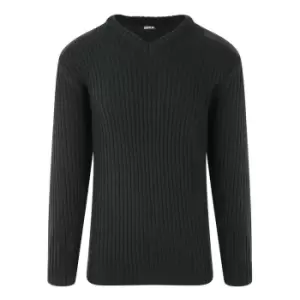 PRO RTX Mens Pro Acrylic Security V Neck Sweater (XL) (Black)