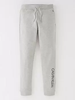 Calvin Klein Jeans Boys Institutional Logo Sweatpants - Grey, Size 16 Years