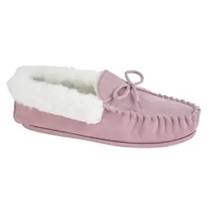 Mokkers Womens/Ladies Emily Moccasin Slippers (6 UK) (Pink)