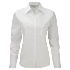 Jerzees Ladies/Womens Long Sleeve Pure Cotton Work Shirt (3XL) (White)