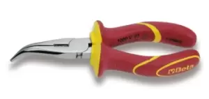 Beta Tools 1168MQ VDE 1000V Insulated Long Bent Needle Nose Pliers 200mm