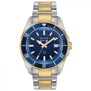 Bulova Marine Star Mens Two Tone Bracelet Watch