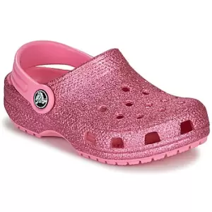 Crocs CLASSIC GLITTER CLOG K boys's Childrens Clogs (Shoes) in Pink kid,4 toddler,6 toddler,2,3,4,5,6,7,8,9,10,11,12,13,1