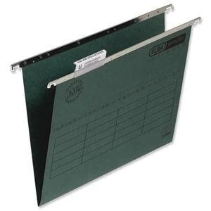 Elba Verticfile Suspension File Recycled 100 percent A4 Green Ref 100331251 Pack 50