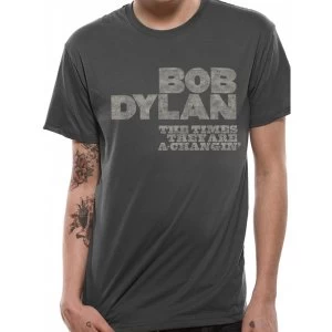 Bob Dylan - Times Mens Small T-Shirt - Black
