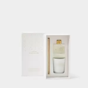 White Festive Mini Fragrance Set Winter Wonderland Frosted Pine And Cedarwood KLC285