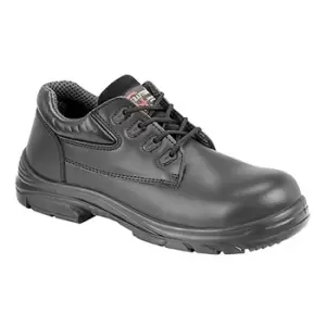 Grafter Mens Wide Fitting Lace Up Safety Shoes (48 EU) (Black)