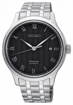 Seiko Presage Mens Automatic Black Dial Stainless Steel Watch
