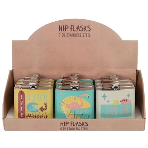Set of 12 Nevada Nights Hip Flasks