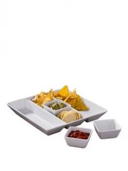 Waterside Stacking Chip And Dip 4 Piece Set