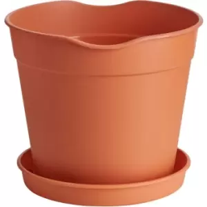 Easy Release 10cm Plant Pots & Saucers x 10 - Terracotta - Clever Pots