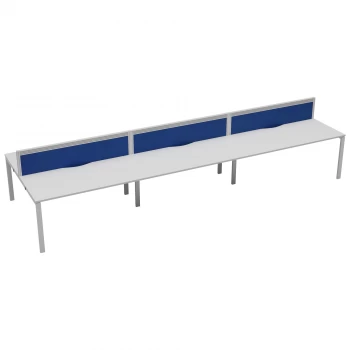 CB 6 Person Bench 1600 x 780 - White Top and White Legs