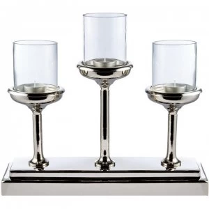 Hotel Collection Glass top candleholder centrepiece - Silver