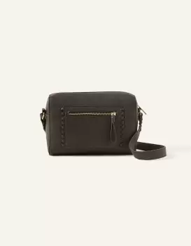 Accessorize Womens Front Pocket Cross-Body Bag Black, Size: 24x17cm