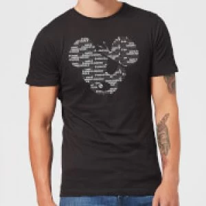 Danger Mouse Word Face Mens T-Shirt - Black - XL