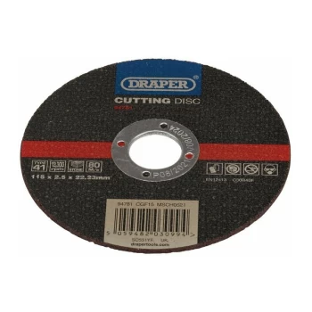 Draper - 94781 Flat Stone Cutting Disc 115 x 2.5 x 22.23mm