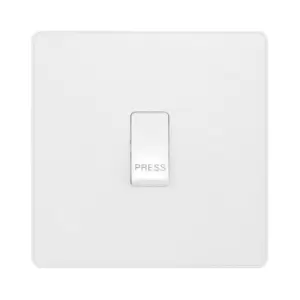 BG Evolve Pearl White Single Press Switch 10A - PCDCL14W