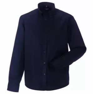 Russell Collection Mens Long Sleeve Shirt (19.5) (French Navy)