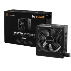 Be Quiet! 600W System Power 9 PSU, Semi-Modular, Sleeve Bearing, 80 Bronze, Dual 12V, Cont. Power