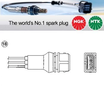 1x NGK NTK Oxygen O2 Lambda Sensor OZA445-E3 OZA445E3 (1860)