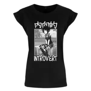 Tokyo Spirit Womens/Ladies Introvert T-Shirt (XL) (Black/White)