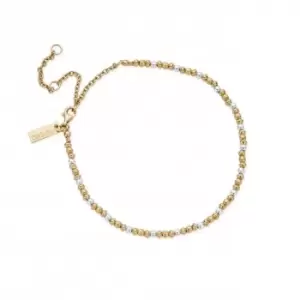 Gold And Silver Dainty Mini Disc Pumpkin Anklet GMANMDP