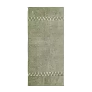 Zoffany Organic Bath Sheet, Green Stone