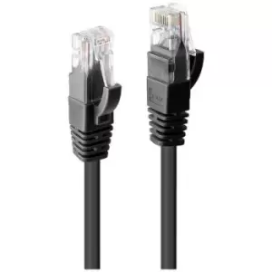 LINDY 48076 RJ45 Network cable, patch cable CAT 6 U/UTP 0.5 m Black